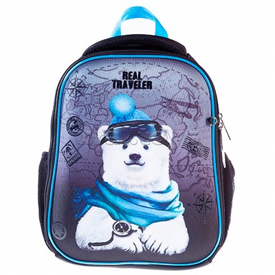 Рюкзак Ergonomic mini "Bear travel" 35х27х13см EVA материал нагрудная стяжка светоотраж. 1 отделение 2 кармана и 1 потайной на спинке в комплекте с термосумкой