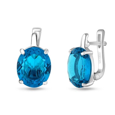 Серьги, лондон топаз кварц, Ю-200М43