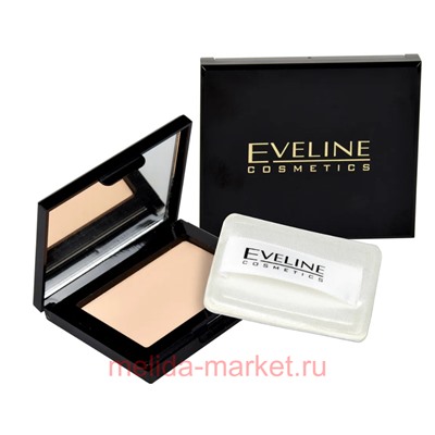 Eveline Cosmetics Пудра бархатистая компактная Beauty Line тон 14 SAND Песочный (Срок до 04.22)