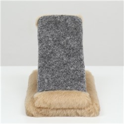 Когтеточка «Горка» мини-версия, 29×14×14 см, ковролин, светло-коричневая