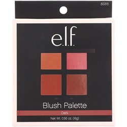 E.L.F., Палетка румян, темных оттенков, 0,56 унции (16 г)