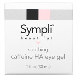 Sympli Beautiful, успокаивающий гель для кожи вокруг глаз, с кофеином и гиалуроновой кислотой, 30 мл (1 жидк. унция)