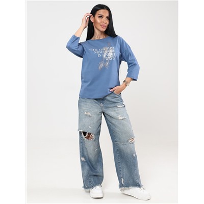 Фрактал - футболка индиго