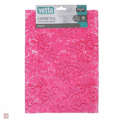VETTA Салфетка антискользящая, ажурная, ПВХ, 30х60см, 4 цвета