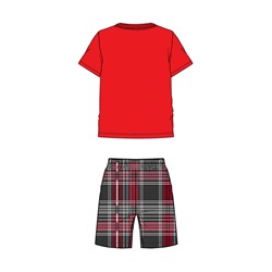 Комплект для мальчиков: фуфайка (футболка) трикотажная, шорты текстильные