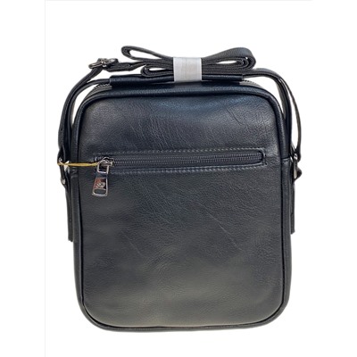 Сумка мужская из натуральной кожи, цвет черный