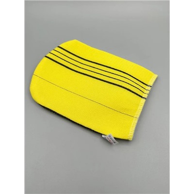 Bath Towel Мочалка-варежка для душа с пилинг-эффектом, уплотненная, жёлтый 28185