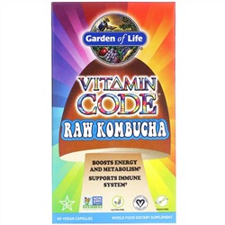 Garden of Life, Vitamin Code, RAW Kombucha, 60 Vegan Capsules