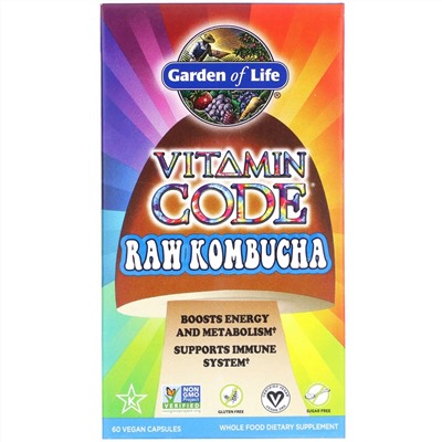 Garden of Life, Vitamin Code, RAW Kombucha, 60 Vegan Capsules