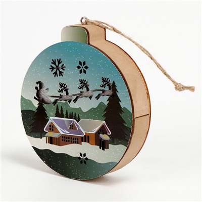 Декор с подсветкой «В ожидании чуда», 12×11×2.5 см