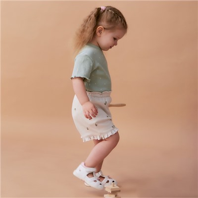 Футболка детская «Крошка Я» Olives, рост 62-68, оливковая