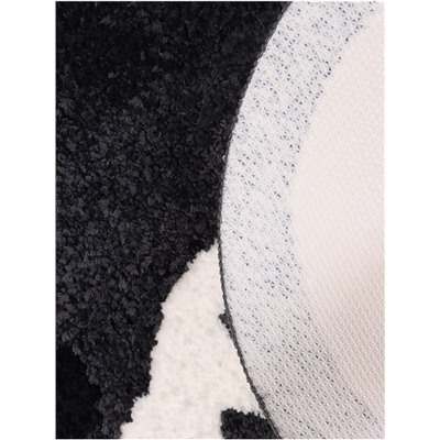 Коврик Доляна Kitty, 55×64 см, ворс 1 см, микрофибра, серо - белый