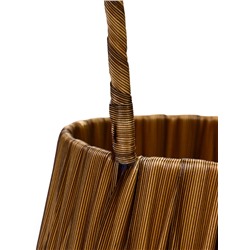 Корзина плетёная для хранения, 10×10×10 см, ручка h=10 см, пластиковая, коричневая, Greengo