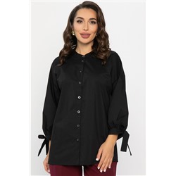 Блуза с завязками Ажур (черная) Б14387-10М