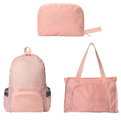 Сумка дорожная 37X15X45 см / IU-18 /уп 300/складной, дорожный рюкзак (Персиковый)