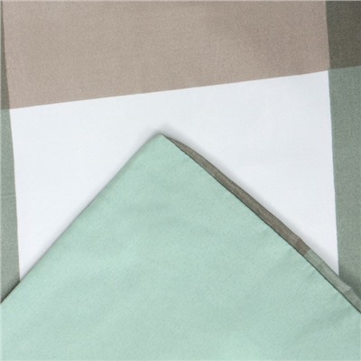 Постельное бельё евро «Этель» Olive cage, новосатин