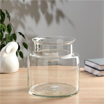 Ваза «Кассандра-1 Флорариум банка», d=15 см, 19×18.5 см, стекло, прозрачная