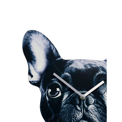 Часы настенные Gabi, французский бульдог, интерьерные, плавный ход, d=33.5 см