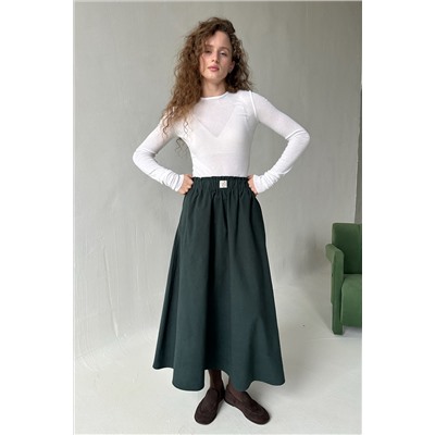Юбка женская  NATURE087/03/Темно-зеленый