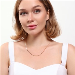 Цепочка на шею ювелирная бижутерия коллекция "Дубай" покрытие: позолота, плетение змейка, арт. 313.136-50