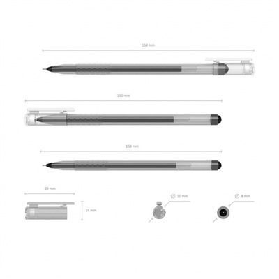 Ручка гелевая G-Round 0.5 мм черная 56535 ErichKrause