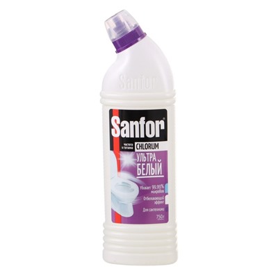 Средство для ванн и туалета Sanfor Chlorum, отбеливающее, 750 г