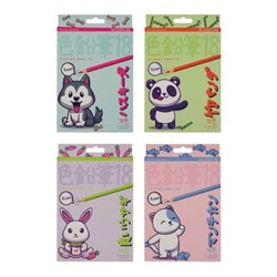 Карандаши пластиковые 18цв "KAWAII ANIMALS" 30-0128 Bruno Visconti