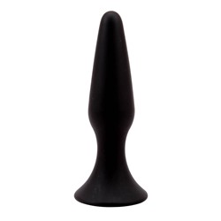 Черная анальная пробка L Silicone Plug - 12,8 см.