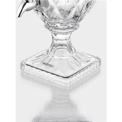 Диспенсер для напитков Magistro «Восторг», 3 л, 17×17×50 см, стекло