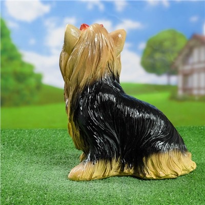 Садовая фигура из гипса «Йоркширский терьер сидит», 35×20×30 см
