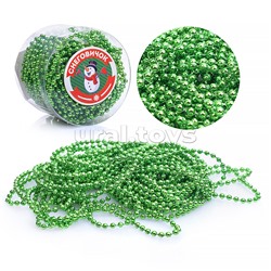 Новогоднее украшение "Бусы" зеленые, 10м, в банке