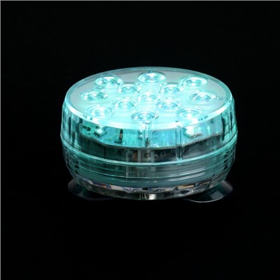Светильник подводный с ПДУ, 13 LED, 4 Вт, IP68, RGB, таймер, от батареек 3*AAA (не в компл.)