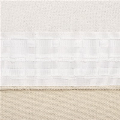 Штора портьерная «Этель. Структурная», 130×300 см, молочная