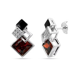 Серьги из серебра эмаль, МЦВ97кр
