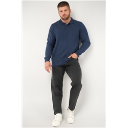 Мужской базовый лонгслив-поло Happyfox