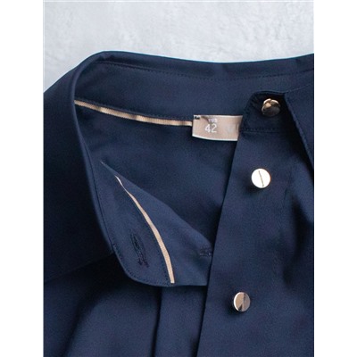 Укороченная блузка с рукавами буфами и с кулиской по низу из эластичного хлопка