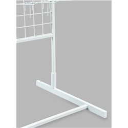 Стойка с сеткой односторонняя, в комплекте 48 крючков для семян, 63×49×183 см, белая