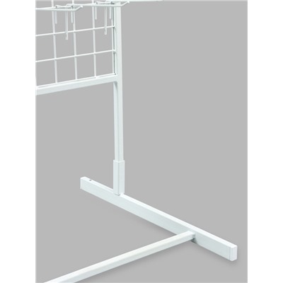 Стойка с сеткой односторонняя, в комплекте 48 крючков для семян, 63×49×183 см, белая