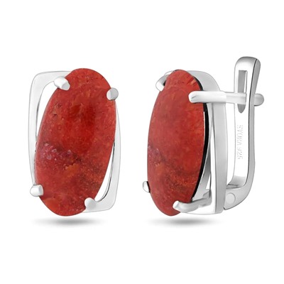Серьги, коралл губчатый, Романтика