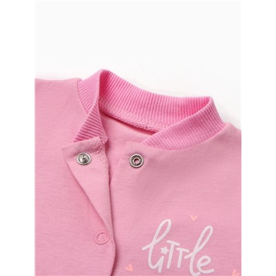 Комбинезон детский с закрытыми ножками «Зайка», цвет розовый, рост 68