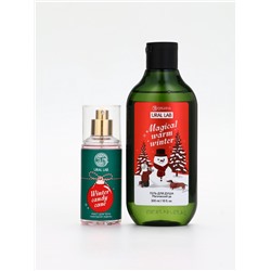 Подарочный набор Happy New Year: гель для душа и мист для тела, красный, URAL LAB