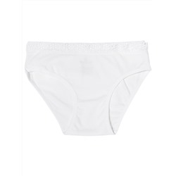 5220-01 Трусы для девочек с кружевом белые (BAYKAR)