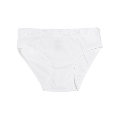 5220-01 Трусы для девочек с кружевом белые (BAYKAR)