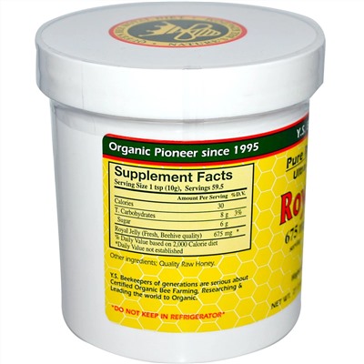 Y.S. Eco Bee Farms, Royal Jelly In Honey, 675 mg, 21.0 oz (595 g)