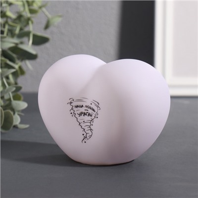 Фигурка светящаяся RISALUX «Сердце. Ураган», LED-ночник, 3хLR44, 8×11×7 см