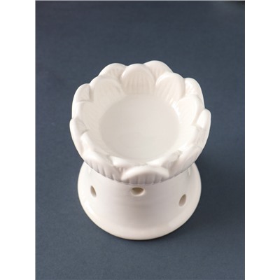 Аромалампа для эфирных масел «Бутон белый», керамика, 9×9×9 см