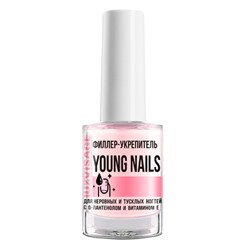 Филлер-укрепитель YOUNG NAILS для неровных и тусклых ногтей с D-пантенолом и витамином Е 9г