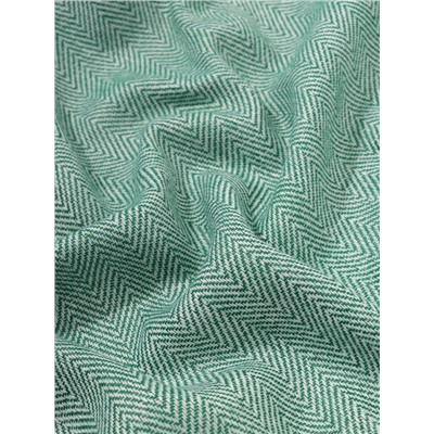 Плед «Милан» 150×200 см, белый/зелёный