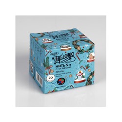 Гирлянда «Нить» 5 м с насадками «Звёзды», IP20, прозрачная нить, 20 LED, свечение мульти (RG/RB), мигание, 220 В