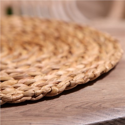 Коврик плетёный круглый, 38 см
